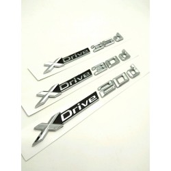 Emblema Laterales Letras BMW XDRIVE 35d Cromado