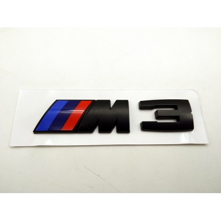 Emblema trasero bmw m3 negro 9cm