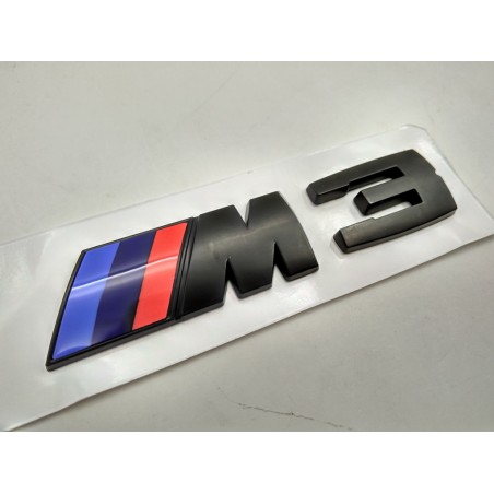 Emblema trasero bmw m3 negro 9cm