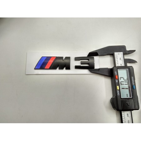 Emblema trasero bmw m3 negro 9cm