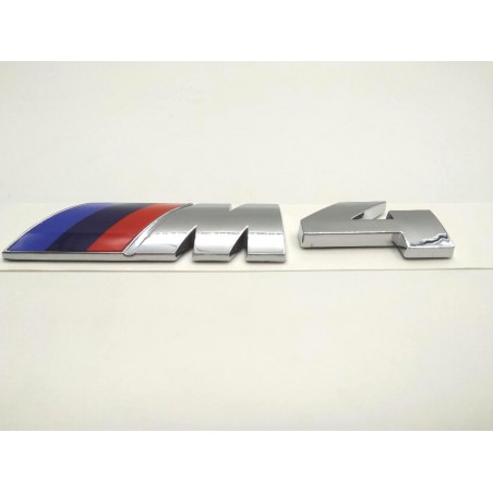 Emblema trasero bmw m4 cromado 12cm