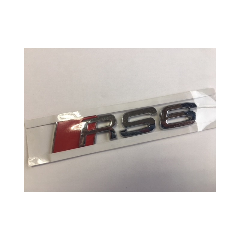 Emblema Trasero AUDI RS6 Cromado