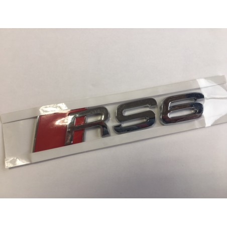Emblema Trasero AUDI RS6 Cromado