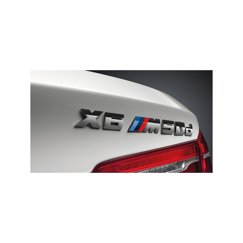 Emblema Trasero Letras BMW X6 M50D Plata