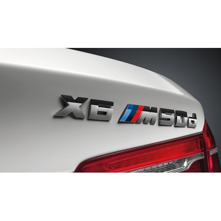 Emblema Trasero Letras BMW X6 M50D Plata