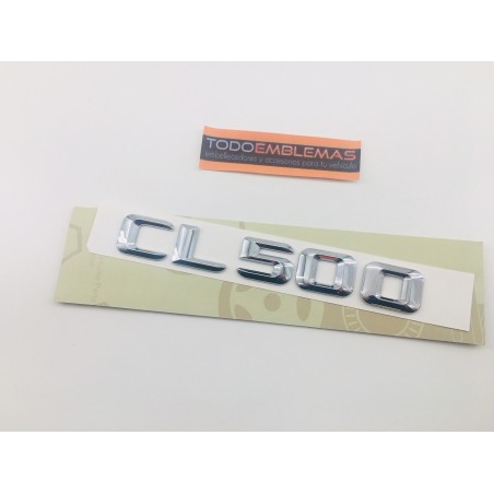 EMBLEMA LETRAS MERCEDES BENZ CLASE CL CL500 CROMADAS
