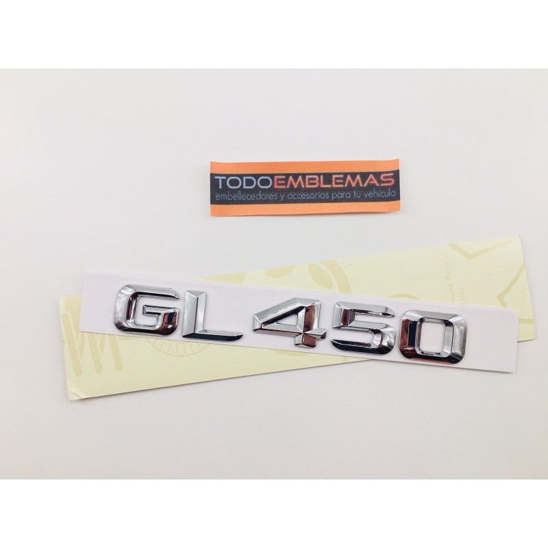 EMBLEMA LETRAS MERCEDES BENZ CLASE GL GL5450 CROMADAS