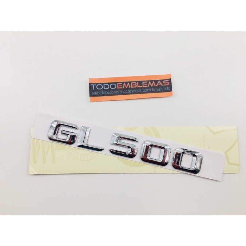 EMBLEMA LETRAS MERCEDES BENZ CLASE GL GL500 CROMADAS