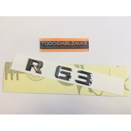 EMBLEMA LETRAS MERCEDES BENZ CLASE R R63 CROMADAS