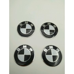 Chapas Adhesivas Centro de Rueda BMW Negro 56mm