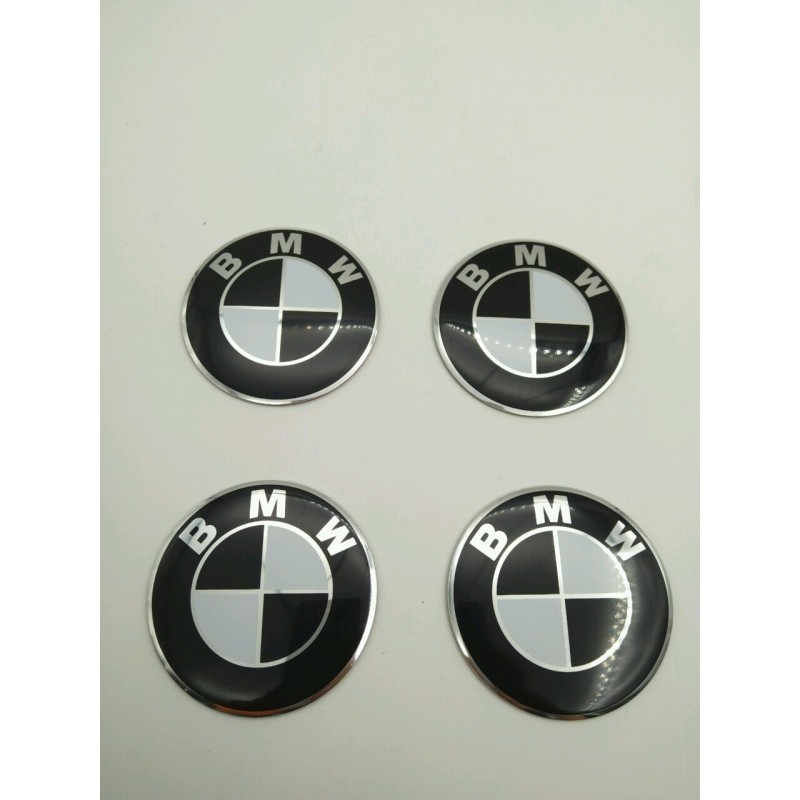 Chapas Adhesivas Centro de Rueda BMW Negro 56mm