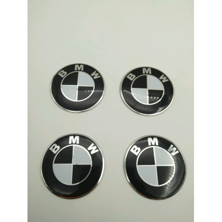 Chapas Adhesivas Centro de Rueda BMW Negro 56mm