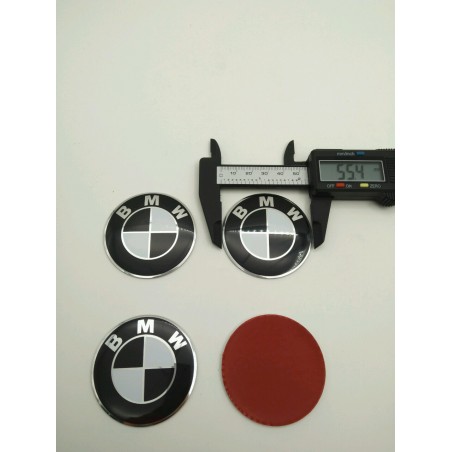 Chapas Adhesivas Centro de Rueda BMW Negro 56mm