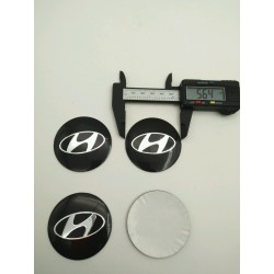 Chapas Adhesivas Centro de rueda HYUNDAY Negros 56mm