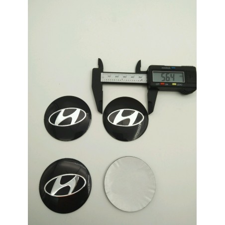 Chapas Adhesivas Centro de rueda HYUNDAY Negros 56mm