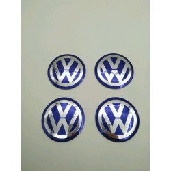 Chapas Adhesivas Centro de Rueda VOLKSWAGEN Azul 56mm