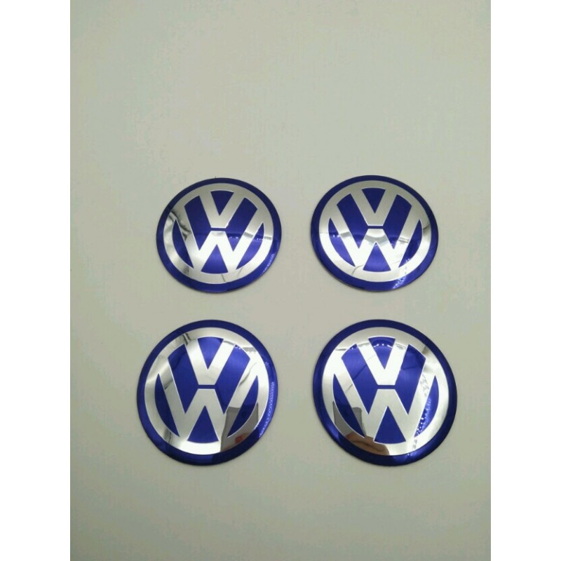 Chapas Adhesivas Centro de Rueda VOLKSWAGEN Azul 56mm