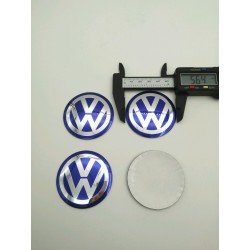 Chapas Adhesivas Centro de Rueda VOLKSWAGEN Azul 56mm