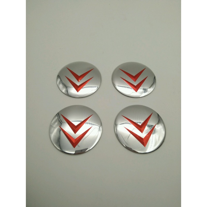 Chapas Adhesivas Centro de Rueda CITROEN Plata 56mm
