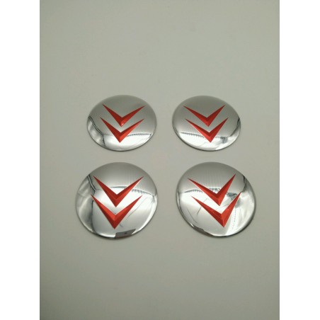 Chapas Adhesivas Centro de Rueda CITROEN Plata 56mm