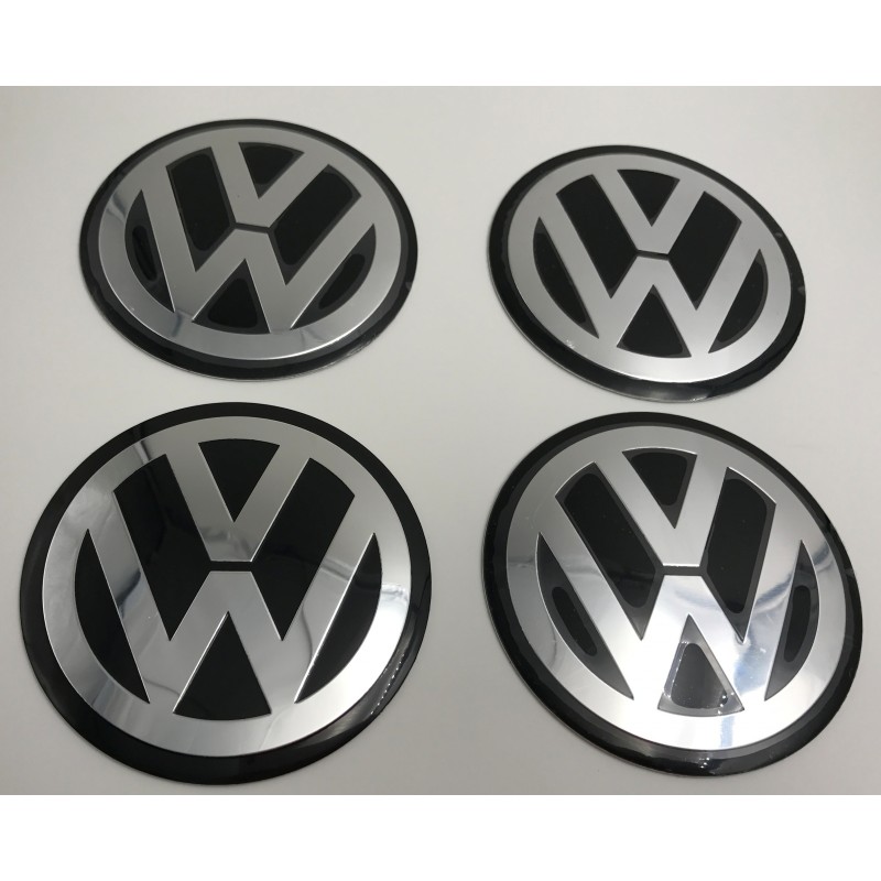 Chapas de centro de rueda Volkswagen negro 80mm