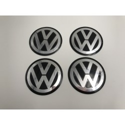 Chapas de centro de rueda Volkswagen negro 80mm