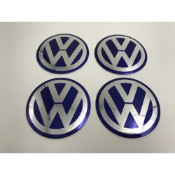 Chapas de centro de rueda Volkswagen azul 80mm