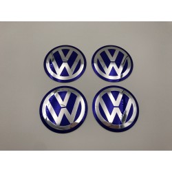 Chapas de centro de rueda volkswagen azul 90mm