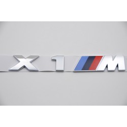Emblema Trasero BMW X1 M Cromado
