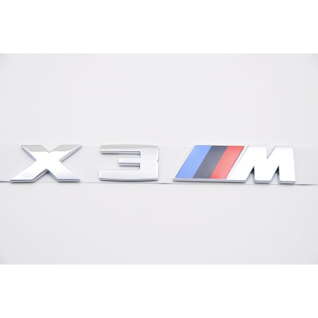 Emblema Trasero BMW X3 M Cromado