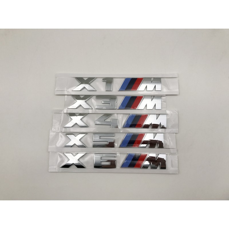 EMBLEMA TRASERO BMW X4 M PLATA