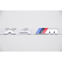 EMBLEMA TRASERO BMW X4 M PLATA