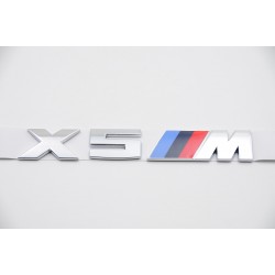 EMBLEMA TRASERO BMW X5 M PLATA