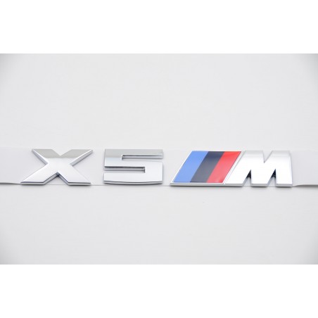 EMBLEMA TRASERO BMW X5 M PLATA