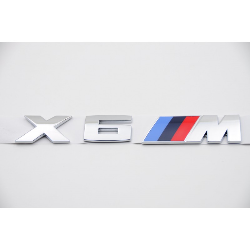 Emblema Trasero BMW X6 M Cromado