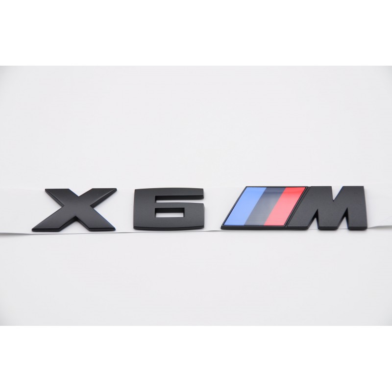Emblema Trasero BMW X6 M Negro X6M
