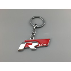 LLAVERO VW RLINE ROJO METALICO