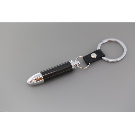 LLAVERO BALA CARBONO NEGRA