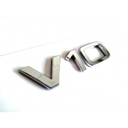 Emblema Lateral o Trasero AUDI V10 Cromado