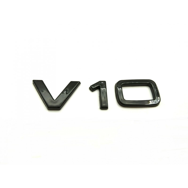 EMBLEMA LATERAL o TRASERO AUDI V10 NEGRO