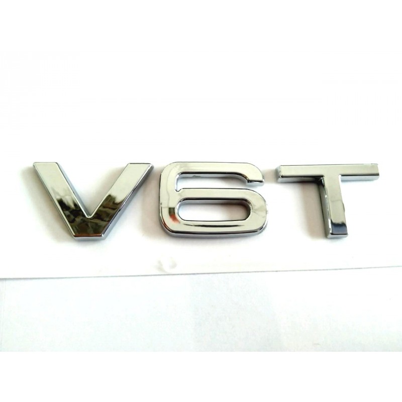 EMBLEMA LATERAL o TRASERO AUDI V6T CROMADO