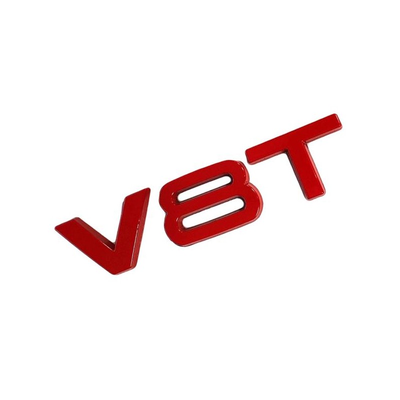 Emblema Lateral o Trasero AUDI V8T Rojo