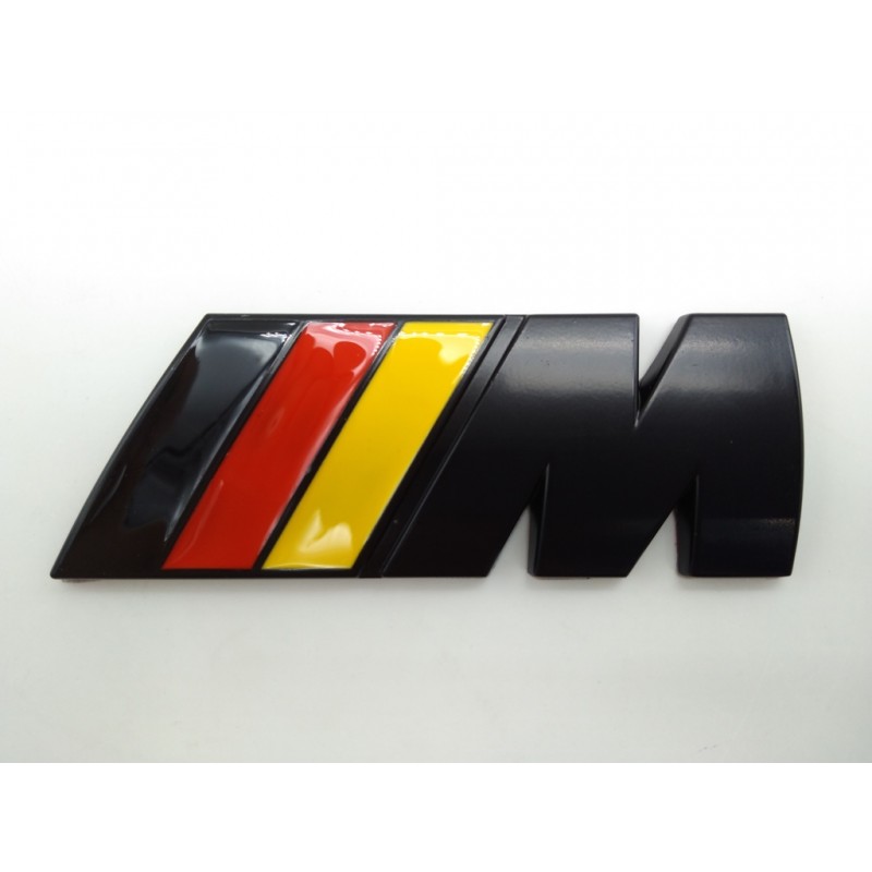 Emblema Trasero BMW M Negro Bandera Alemana