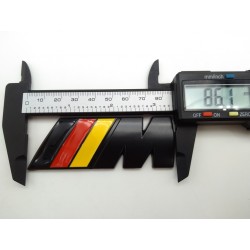 Emblema Trasero BMW M Negro Bandera Alemana