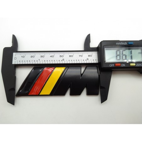 Emblema Trasero BMW M Negro Bandera Alemana