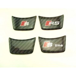 Emblema Volante AUDI Carbono