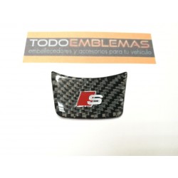 Emblema Volante AUDI S Carbono