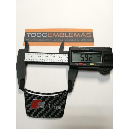Emblema Volante AUDI S Carbono