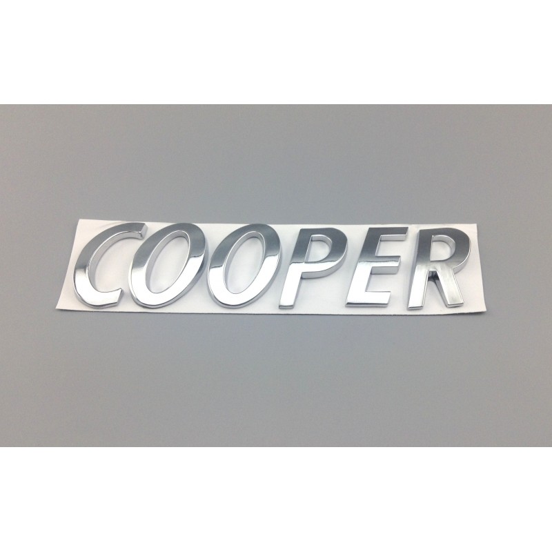 EMBLEMA TRASERO LETRAS COOPER CROMADAS