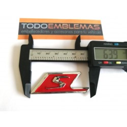 Emblema Trasero S Fondo Rojo AMG MERCEDES